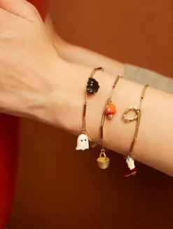 9K Gold Deco Tubitos Cowboy Charm Bracelet