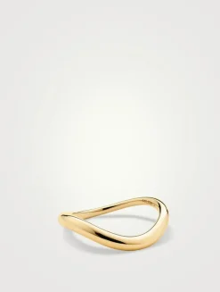 14K Gold Dôme Figure Slim Ring