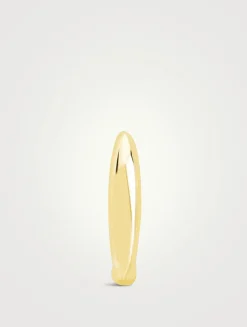 14K Gold Dome Huggie Earring