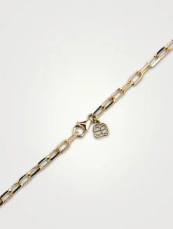 14K Gold Elongated Cable Chain Necklace - 20-Inch