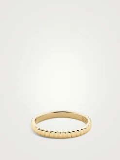 14K Gold Eternity Line Band Ring
