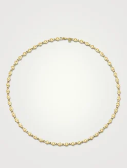 14K Gold Evil Eye Link Necklace