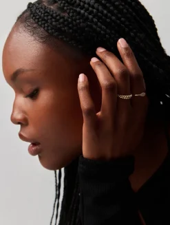 14K Gold Fine Signet Ring With Diamonds