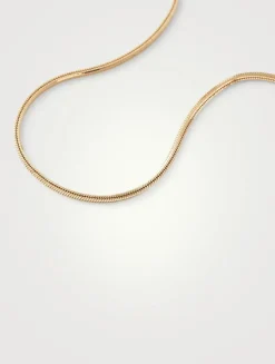 14K Gold Fine Square Snake Chain Bracelet