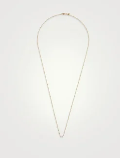14K Gold Heavy Bolita Chain Necklace - 24-Inch
