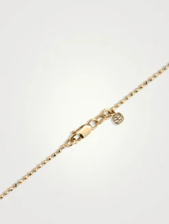14K Gold Heavy Bolita Chain Necklace - 24-Inch