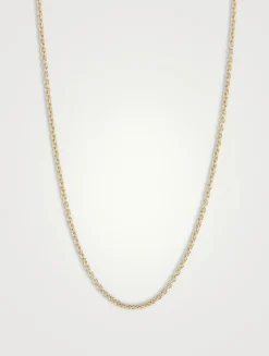14K Gold Heavy Tiffany Chain Necklace - 20-Inch