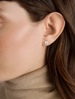 18K Gold Lab Grown Diamond Stud Earrings