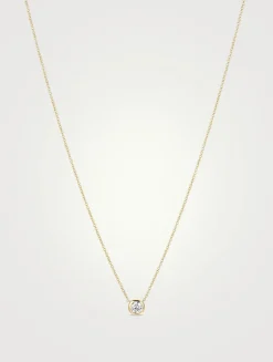 14K Gold Large Diamond Necklace