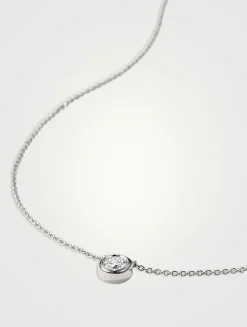 14K Gold Large Diamond Necklace