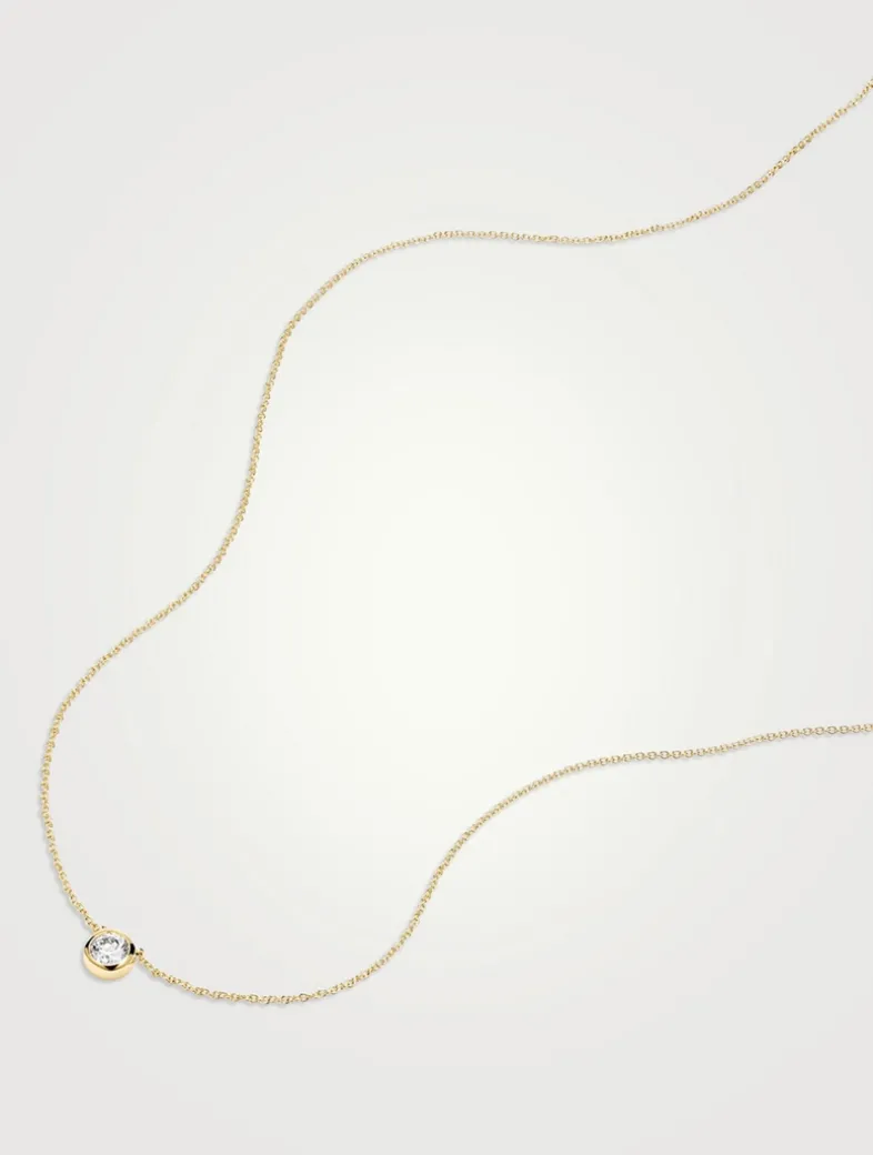 14K Gold Large Diamond Necklace