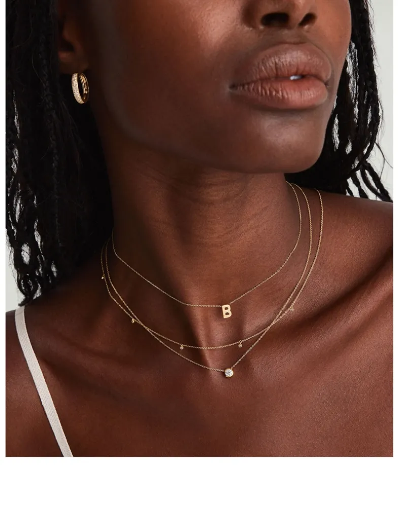 14K Gold Large Diamond Necklace