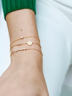 18K Gold Marquise Drop Chain Bracelet