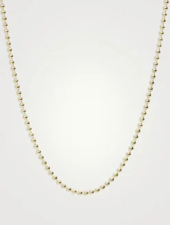 14K Gold Mini Ball Chain Necklace
