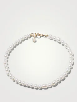 14K Gold Mixed Pearl Strand Bracelet