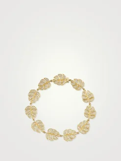 14K Gold Monstera Leaf Bracelet