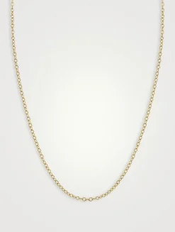 14K Gold Oval Link Chain Necklace - 18-inch
