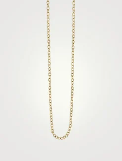 14K Gold Oval Link Chain Necklace - 18-inch