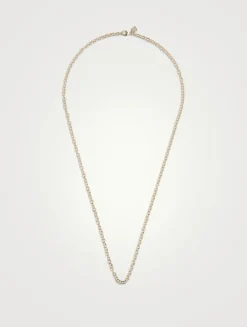 14K Gold Oval Link Necklace - 22-Inch