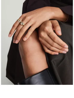 14K Gold Puffy Charlotte Gemstone Ring