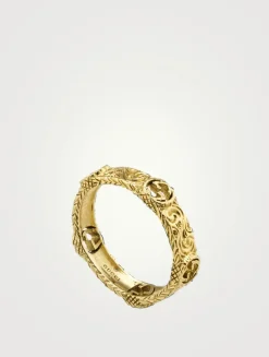 18K Gold Ring With Interlocking G