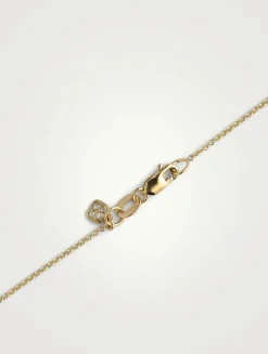 14K Gold Sand Dollar Pendant Necklace With Diamonds