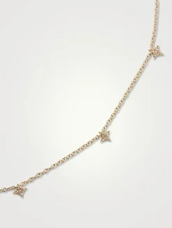 14K Gold Seven Diamond Sparkle Necklace