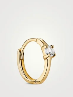 14k Gold Single Coloured Mini Hoop Earring