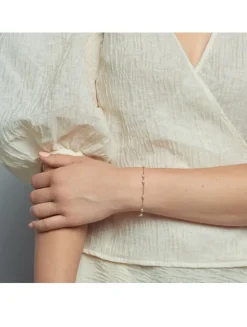 14K Gold Spaced Keshi Pearl Bracelet