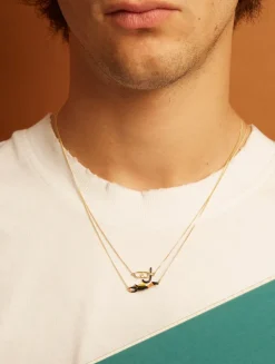 9K Gold Sub Diver Pendant Necklace