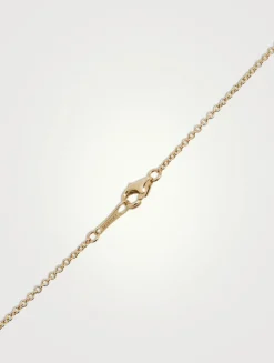 14K Gold Y-Chain Necklace With Pearl And Diamond
