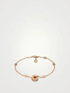 18K Rose Gold Charm And Star Bracelet