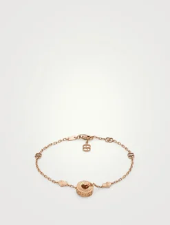 18K Rose Gold Charm And Star Bracelet