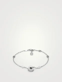 18K White Gold Charm And Star Bracelet