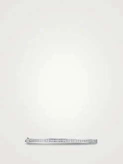 18K White Gold Diamond Bangle Bracelet