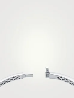18K White Gold Diamond Bangle Bracelet