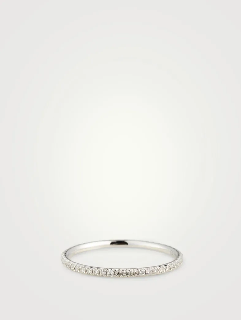 18K White Gold Eternity Ring With Diamonds