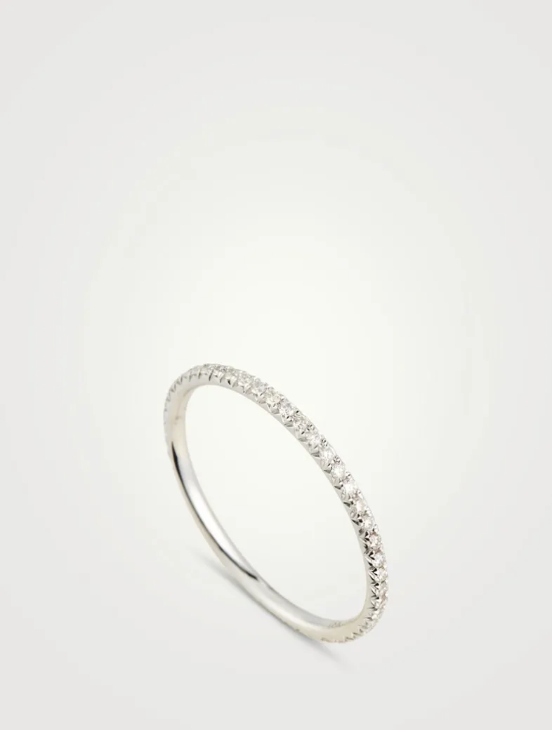 18K White Gold Eternity Ring With Diamonds