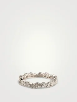 14K White Gold La Fantaisie Cosmic Diamond Eternity Band