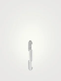 18K White Gold Link To Love Ring With Diamonds