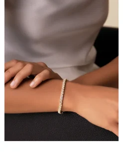 18K White Gold Princess Mini Stack Diamond Tennis Bracelet