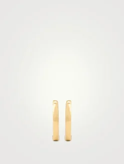 18K Yellow Gold Classic Huggie Hoop Earrings