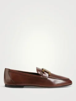 Kate Chain Leather Loafers
