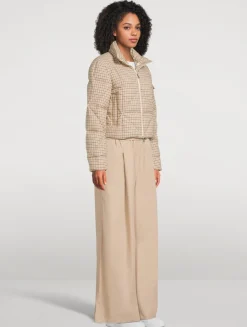 Keros Down Jacket In Plaid Print