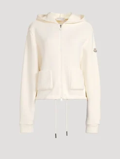 Knit Accent Zip Hoodie
