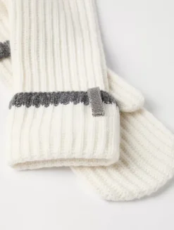 Knit Mittens With Monili