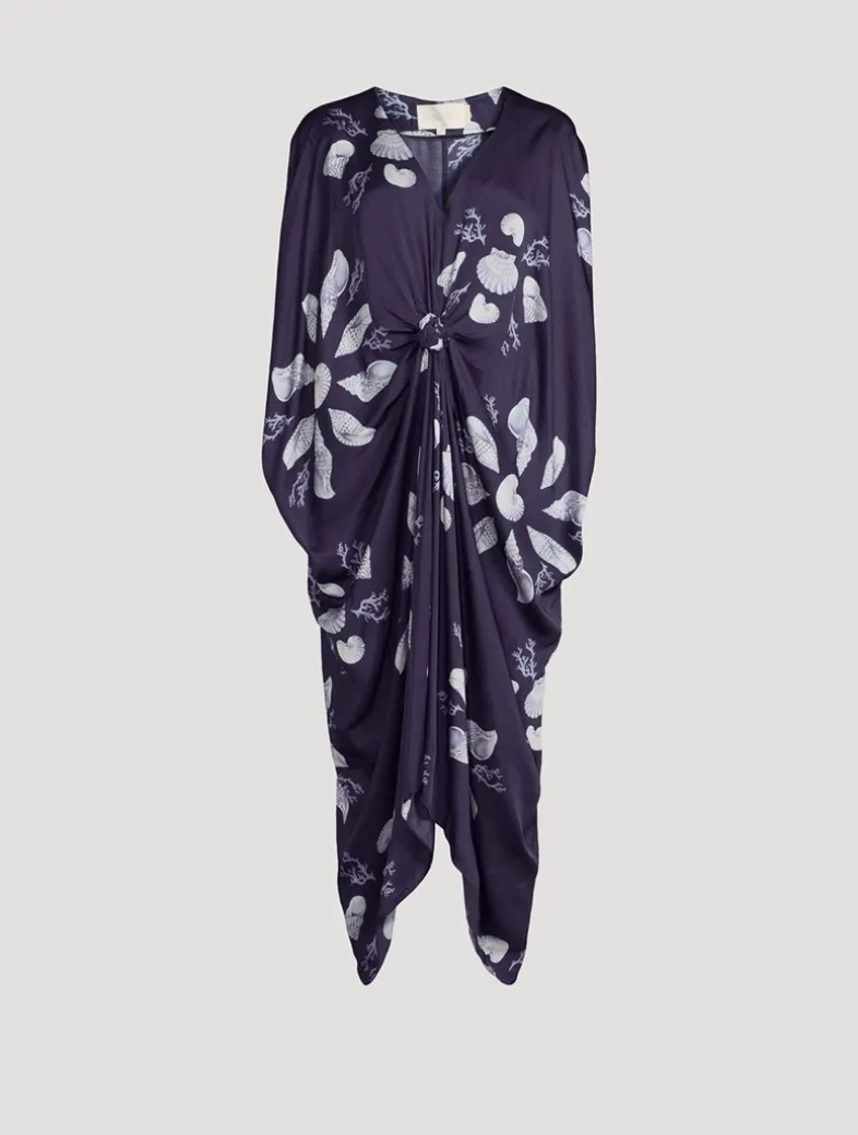 Knot Kaftan In Felicity Shell Print