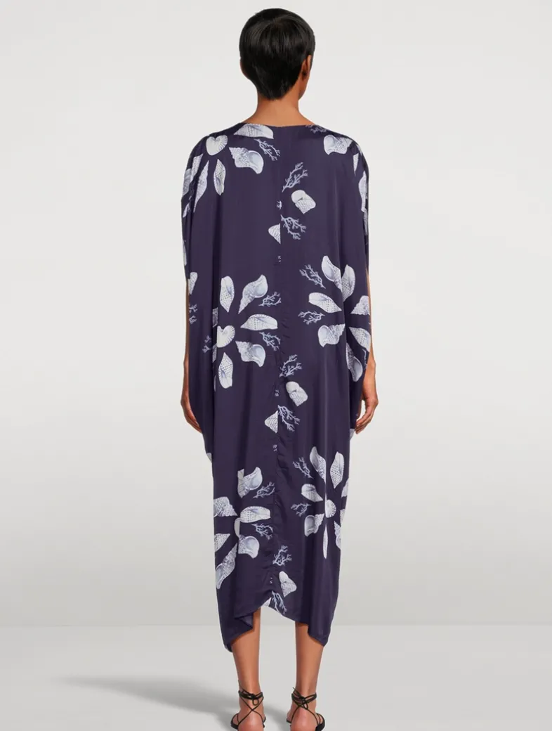 Knot Kaftan In Felicity Shell Print