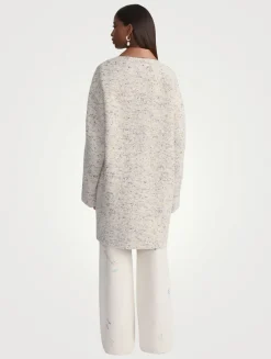 Knotted Bouclé Car Coat