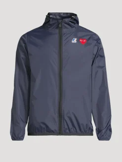 K-Way Nylon Zip Jacket With Hood